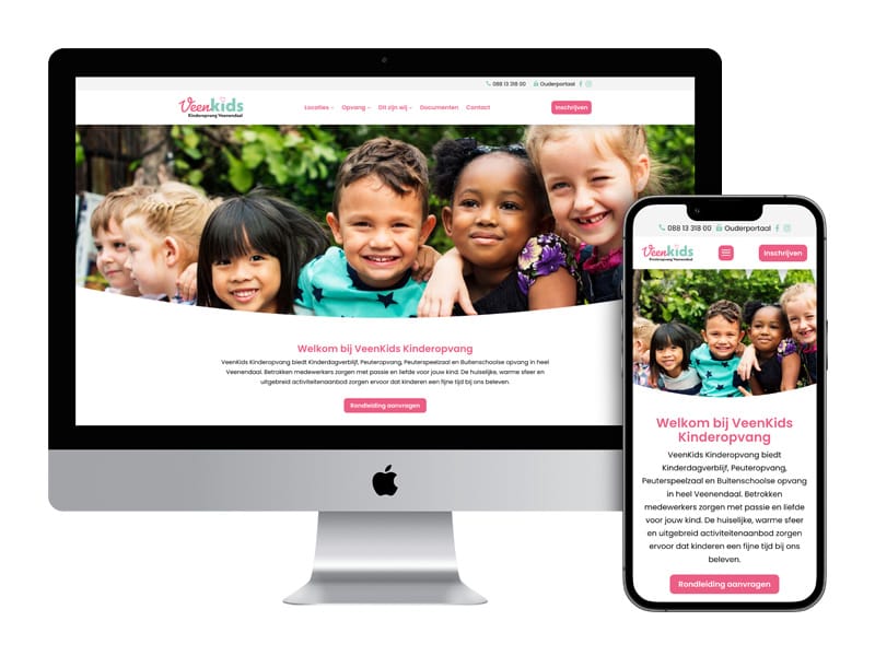 WordPress website voor VeenKids Kinderopvang te Veenendaal