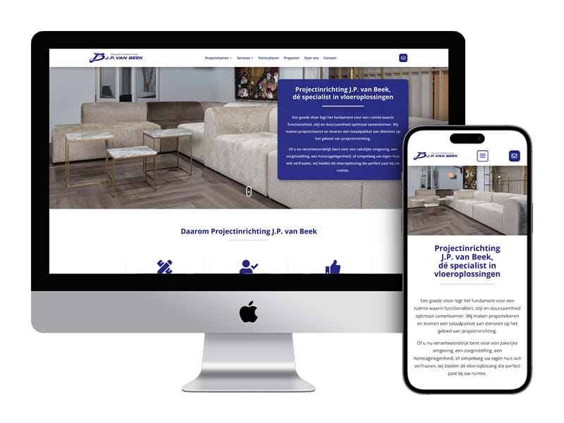 WordPress website laten maken voor JP van Beek Projectinrichting te Veenendaal