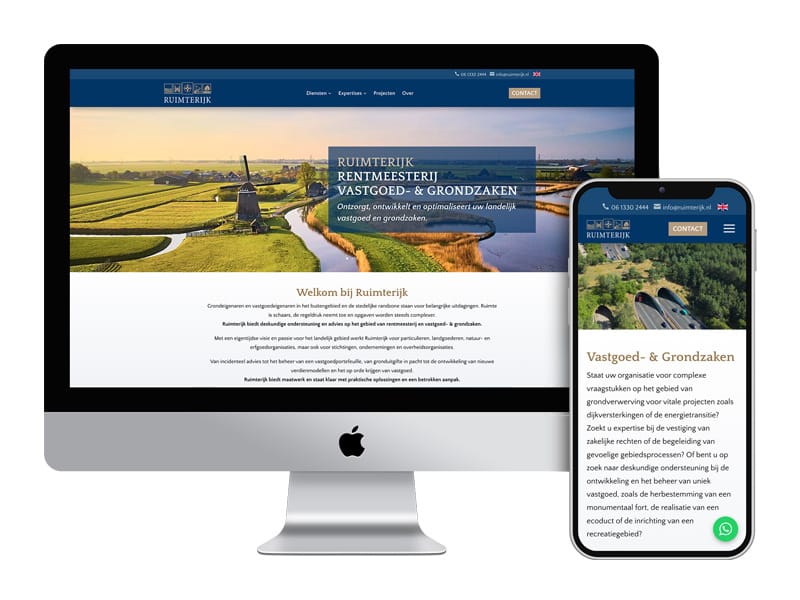WordPress website voor Ruimterijk in Veenendaal